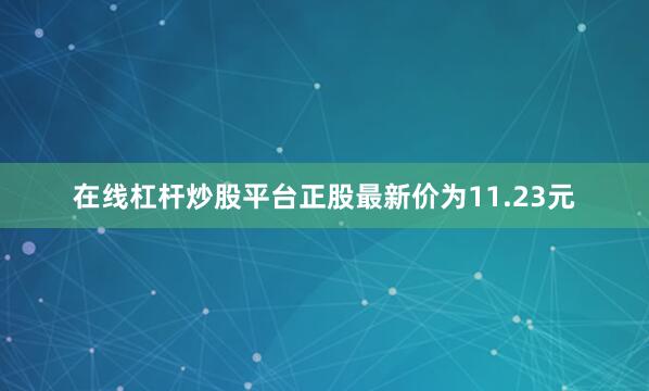 在线杠杆炒股平台正股最新价为11.23元